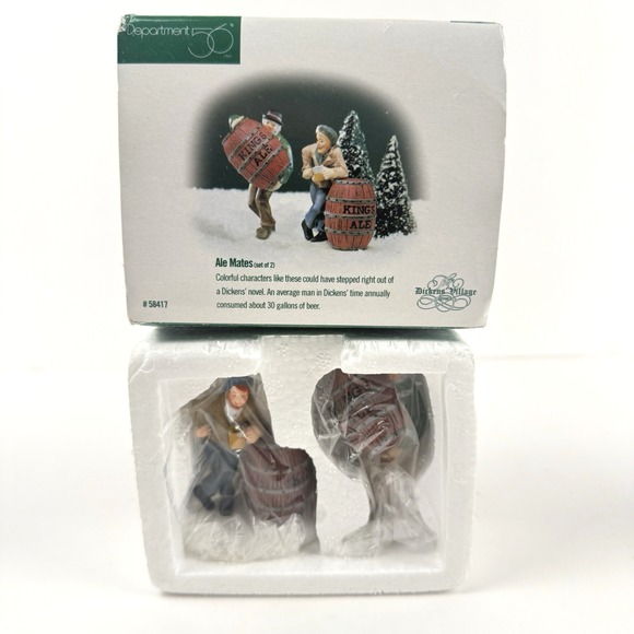 Department 56 Other - Department 56 ALE MATES Christmas Dickens Village Beer Keg 58417 Retired